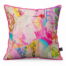 Load image into Gallery viewer, 'Happiness in Solitude' Limited Edition Piped Velvet Pillow