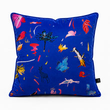 Load image into Gallery viewer, 'Landscape in Blue' Limited Edition Velvet Pillow