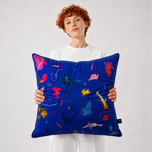 Load image into Gallery viewer, 'Landscape in Blue' Limited Edition Velvet Pillow